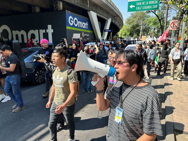 Aspecto de una manifestación por Venezuela.