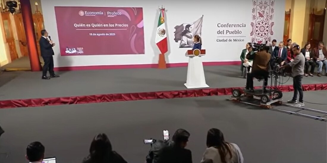 El titular de Profeco este lunes en Palacio Nacional.