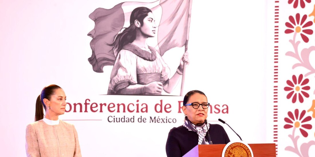 Rosa Icela Rodríguez estuvo en Palacio Nacional este lunes.