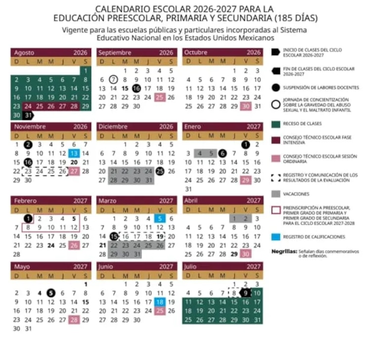 Propuesta de calendario SEP