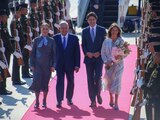 El Presidente de México y el Primer Ministro de Canadá, con sus esposas