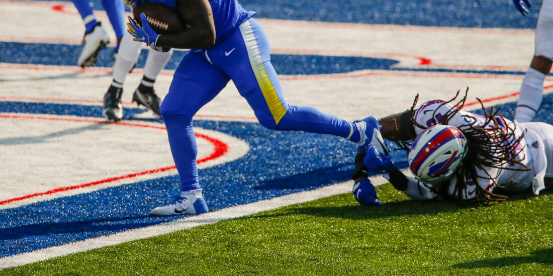Darrell Henderson, de los Rams, durante el partido contra Bills el pasado 27 de septiembre.