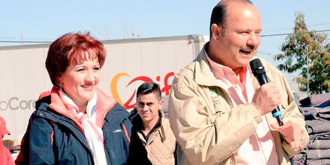 Bertha Olga Gómez Fong y César Duarte.