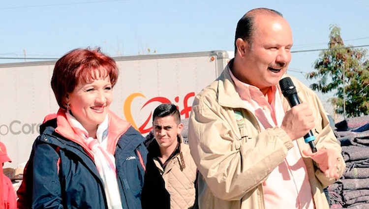 Bertha Olga Gómez Fong y César Duarte.