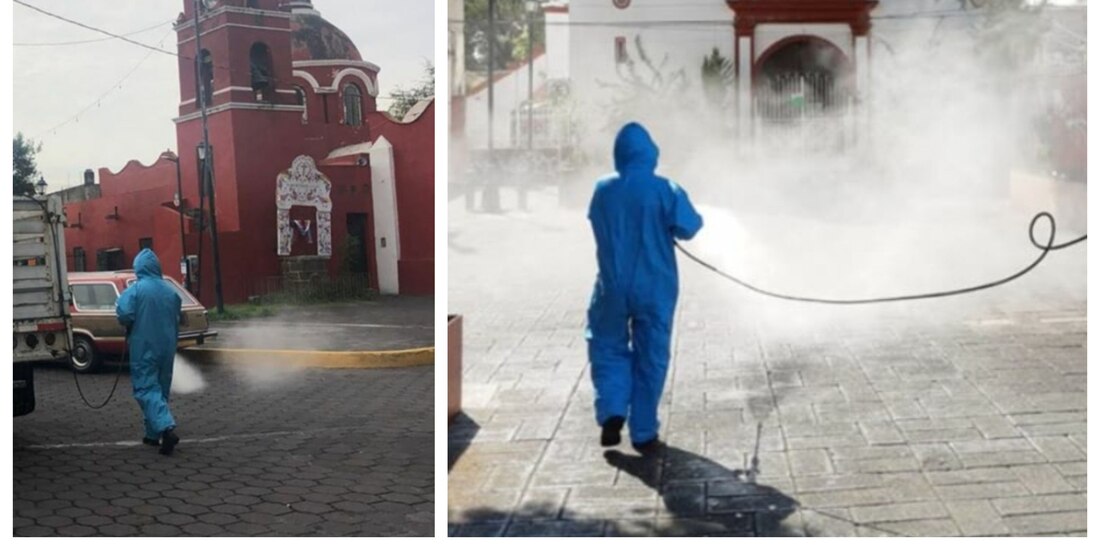Hasta el momento, han sanitizado más del 80 por ciento de los 26 templos e iglesias de la alcaldía.
