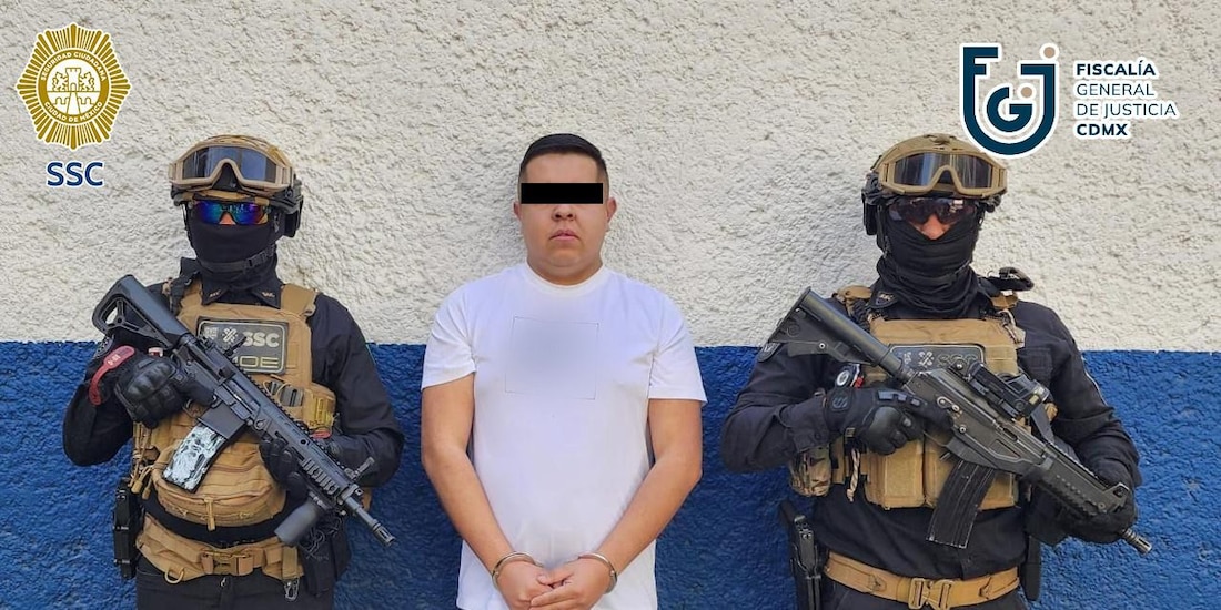 JOSÉ EDUARDO “N”, luego de ser detenido por las autoridades capitalinas en la alcaldía Azcapotzalco.