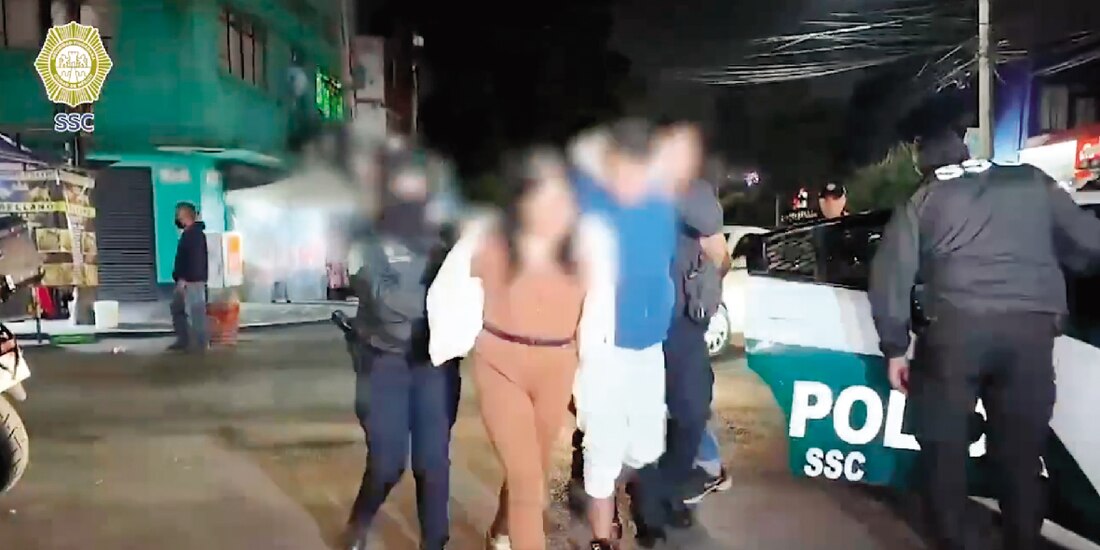 Presuntos montachoques detenidos por policías, en enero pasado.