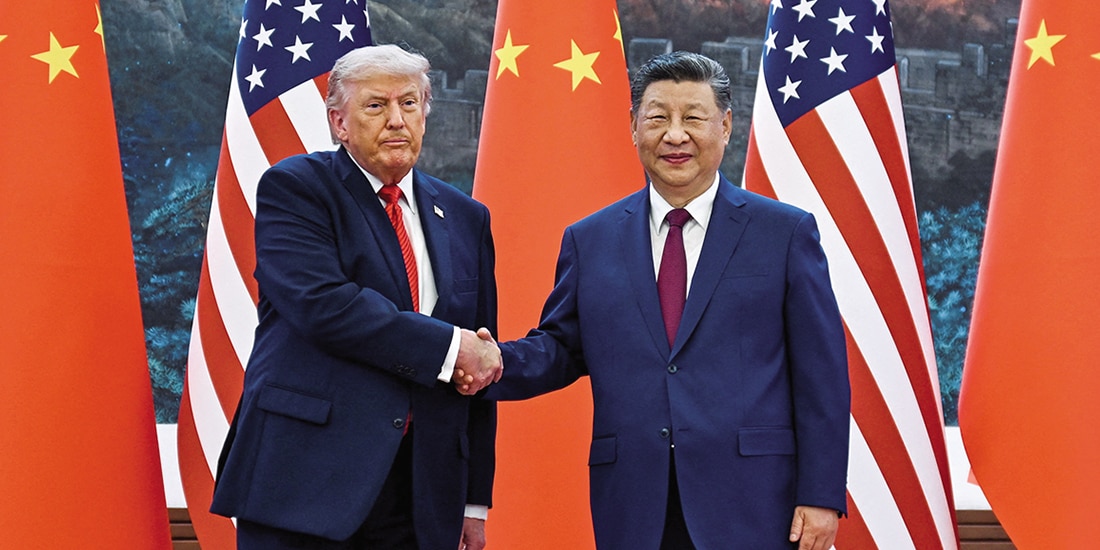 DONALD Trump y Xi Jinping, ayer, en Pekín
