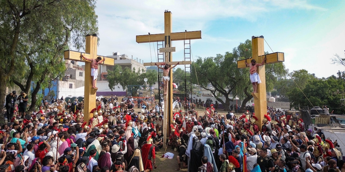 La crucifixión, en el Cerro de la Estrella, en Iztapalapa, en imagen de archivo.