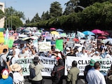 Marcha en calles de la Ciudad de México.