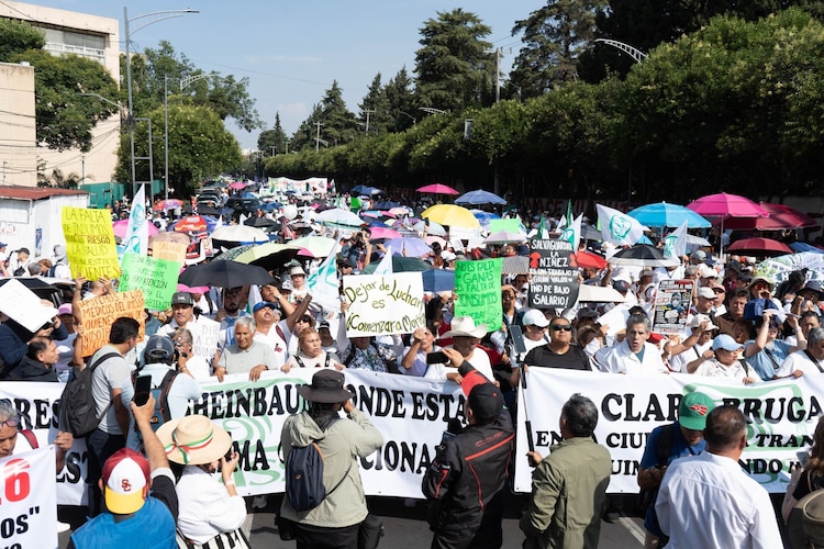 Marcha del IMSS en CDMX