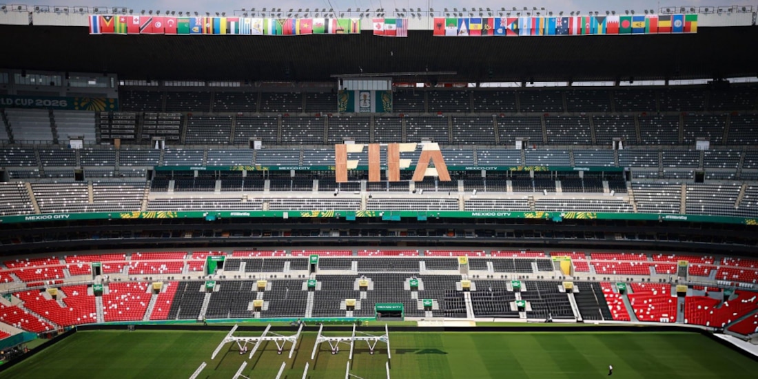 Así luce el Estadio Azteca antes de la inauguración.