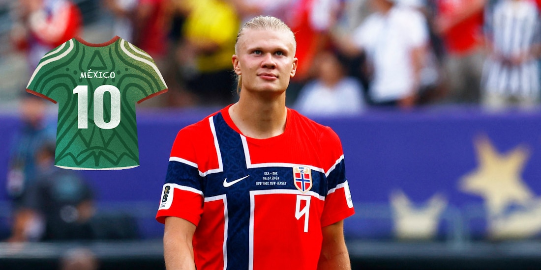 Erling Haaland fue visto con la playera de México previo al Noruega vs Inglaterra del Mundial 2026.