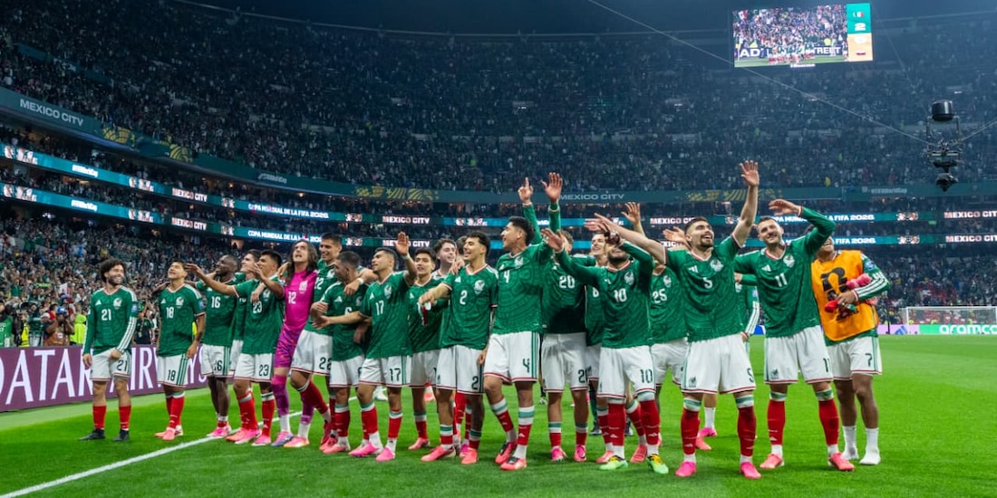 Selección mexicana en el partido de México vs Ecuador