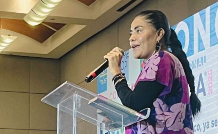 Eufrosina Cruz, en el Congreso Internacional Educa, el 25 de julio del 2025.