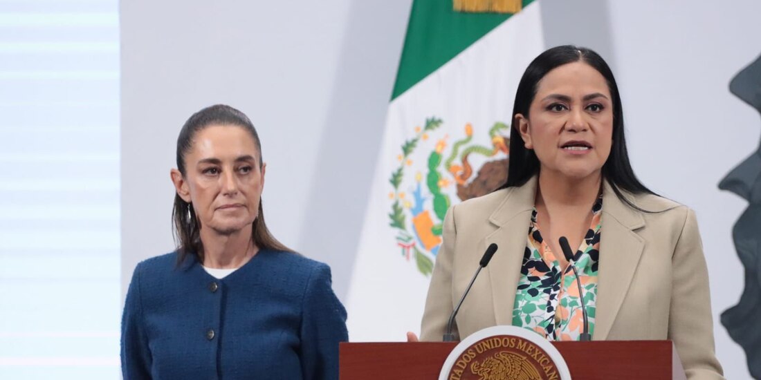 La secretaria Ariadna Montiel advierte sobre páginas falsas y mensajes fraudulentos por WhatsApp.