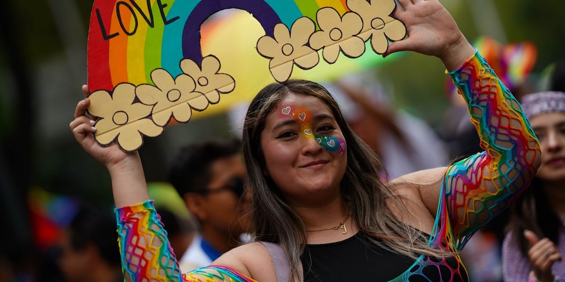 Aspecto de una marcha del Orgullo LGBT+, en Ciudad de México.