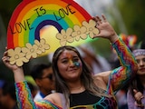 Aspecto de una marcha del Orgullo LGBT+, en Ciudad de México.