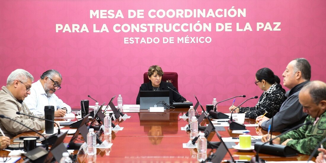 La Gobernadora del Edomex, Delfina Gómez.