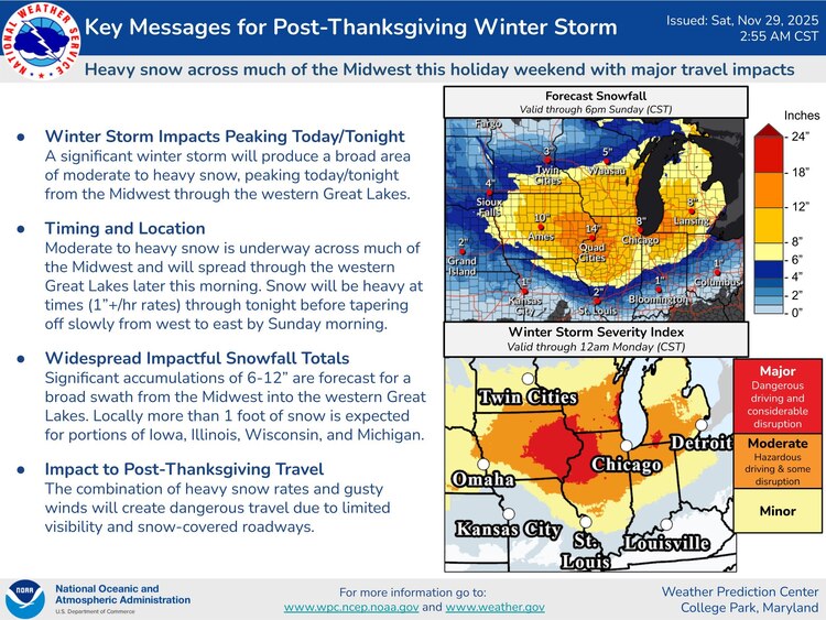 Afectaciones de la tormenta Invernal