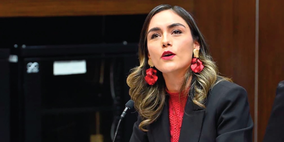 LEGISLADORA del guinda, en sesión ordinaria, el pasado 30 de enero.