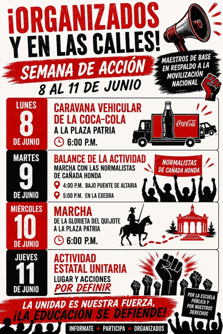 Movilizaciones CNTE Aguascalientes