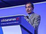 El titular de Hacienda, Rogelio Ramírez de la O, ayer, en el evento de Citibanamex.