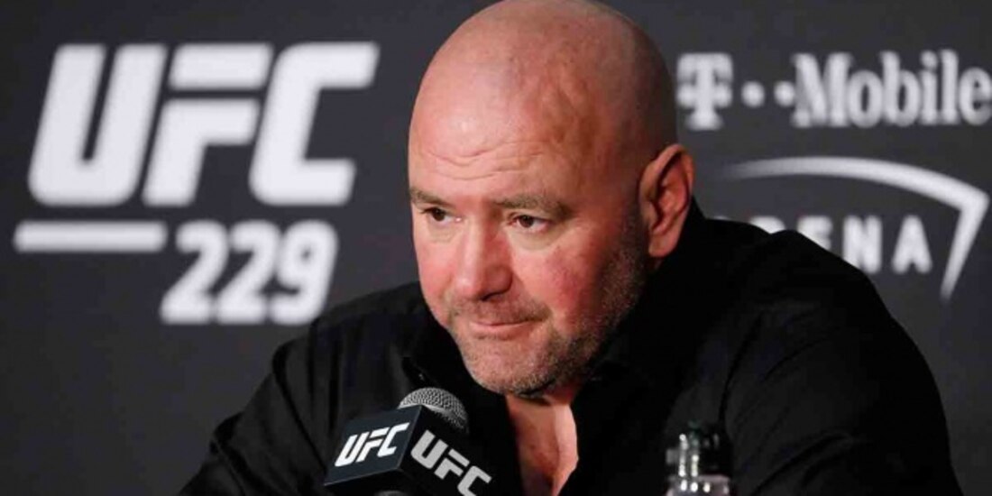 Dana White, presidente de la UFC, durante una conferencia de prensa.