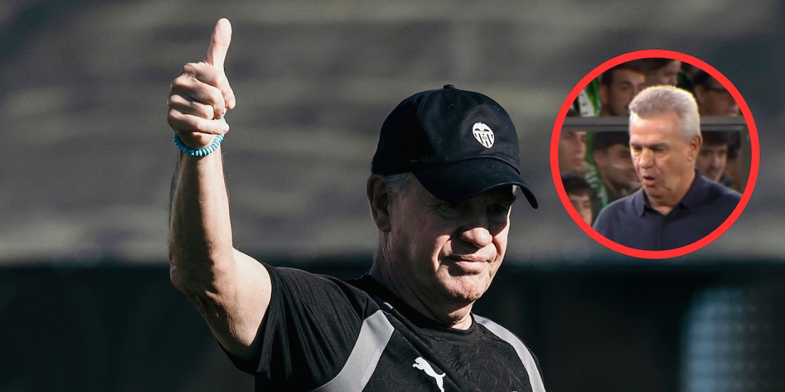 Javier Aguirre le hizo un gesto obsceno a un jugador del Racing de Santander en su debut como DT del Valencia.