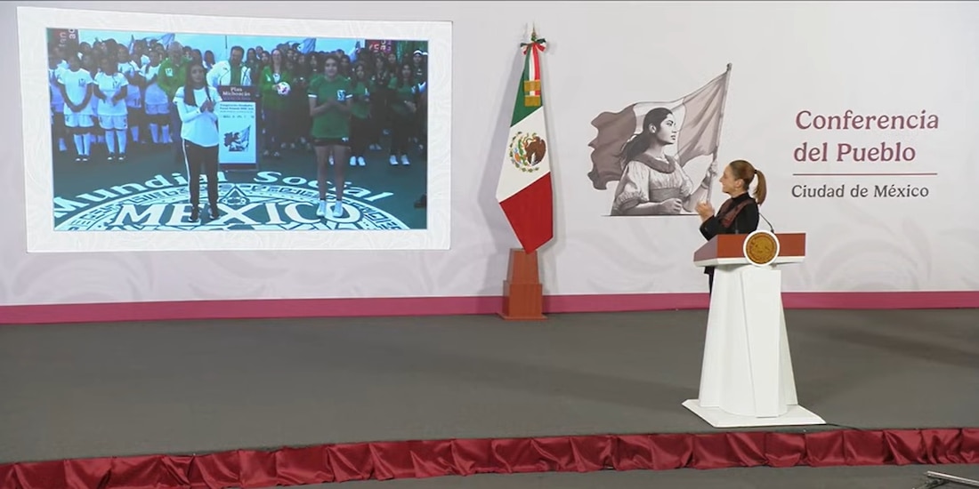 Enlace desde Palacio Nacional a Michoacán.