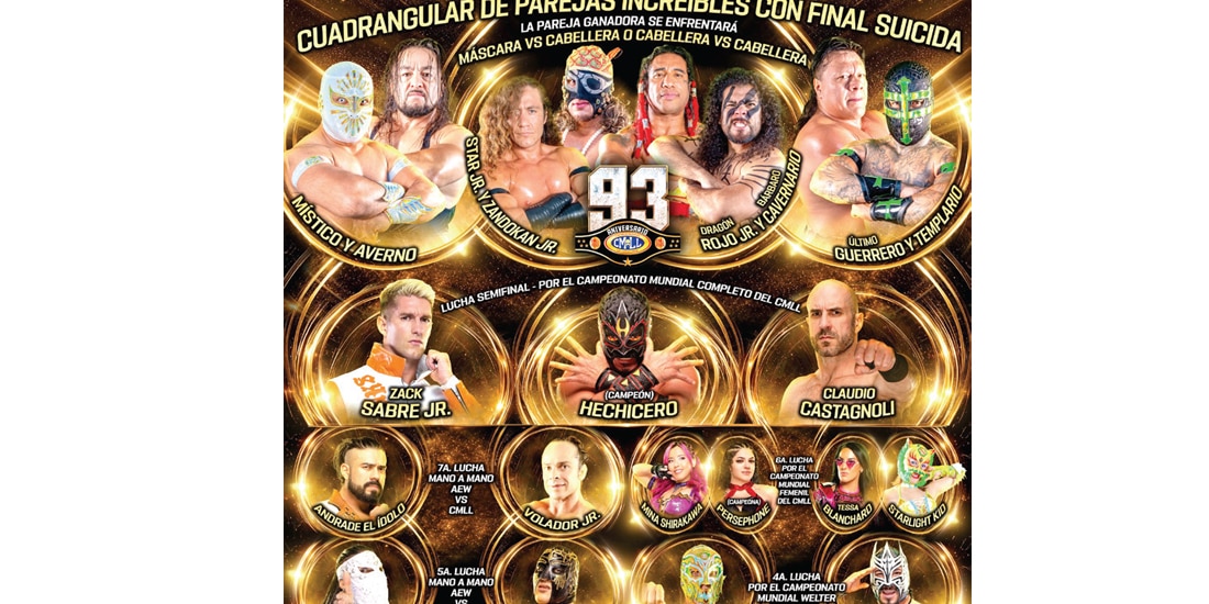 LA CARTELERA completa del evento estelar del CMLL, hoy