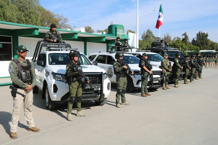 Elementos de la Guardia Civil de San Luis Potosí.