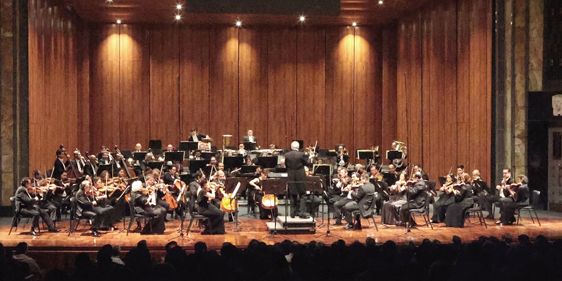 ORQUESTA Sinfónica Nacional, durante su presentación el viernes.