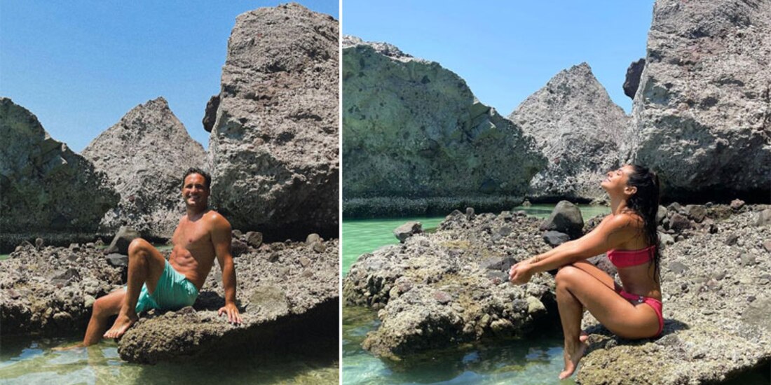 Diego Boneta y Renata Notni disfrutan de su romance en la playa