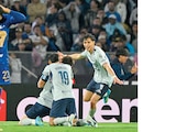 Futbolistas de La Máquina celebran un gol el torneo pasado.