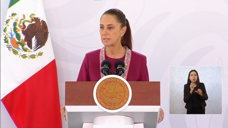 Claudia Sheinbaum, durante la Conferencia del Pueblo.