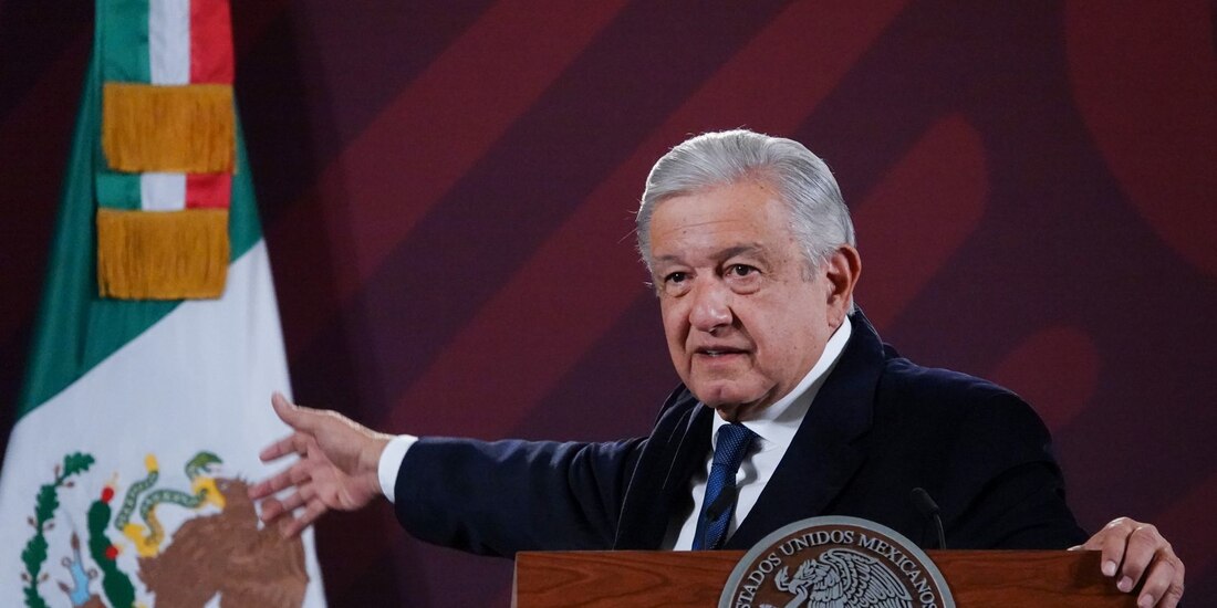 El Presidente López Obrador ofreció conferencia este 5 de abril del 2023, desde Palacio Nacional, en la Ciudad de México.