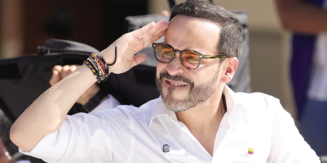 El DERECHISTA Abelardo de la Espriella, ayer, tras emitir su voto.