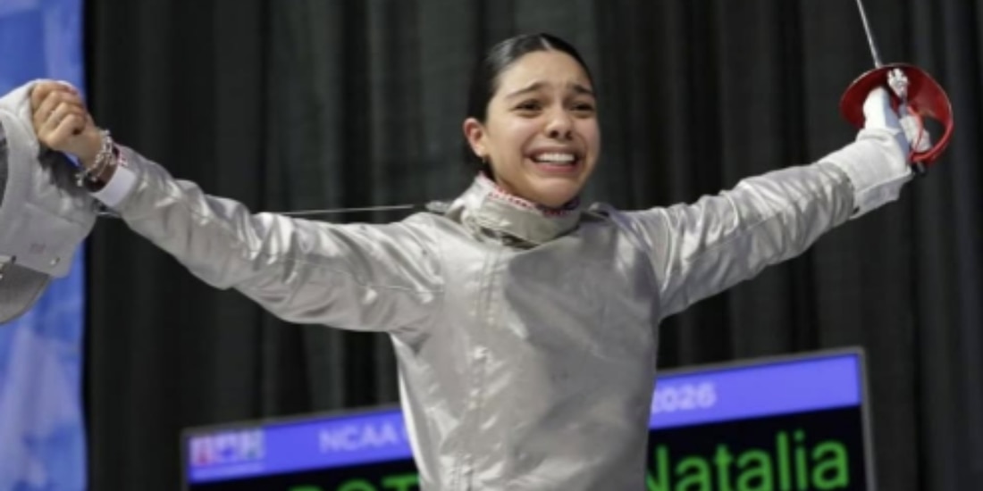 La mexicana Natalia Botello se proclamó campeona en sable femenil de esgrima en la NCAA.