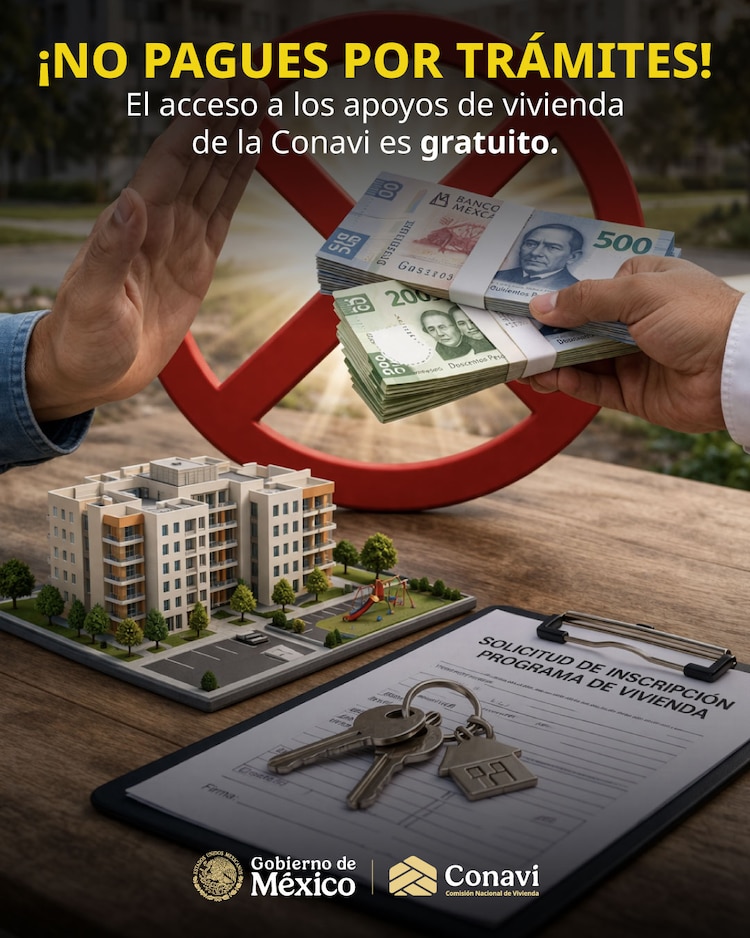 Los apoyos de Conavi son gratuitos