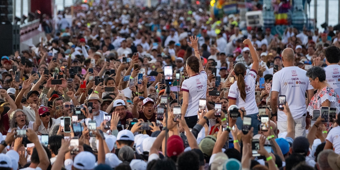 Presidenta encabeza inauguración del puente vehicular Nichupté, en Cancún, Quintana Roo.