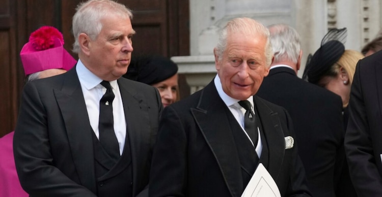 Ex príncipe Andrés y el Rey Carlos III