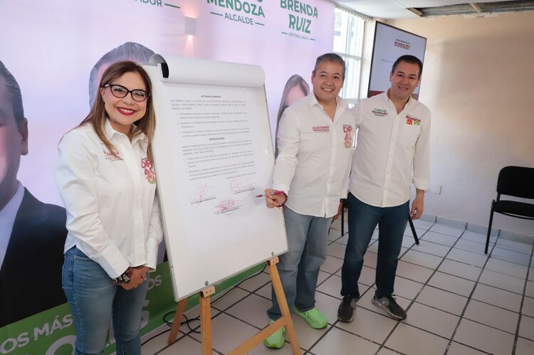Los candidatos de la coalición firmaron una carta compromiso.