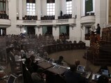El secretario de Gobierno, Martí Batres, compareció ayer ante el Congreso capitalino.