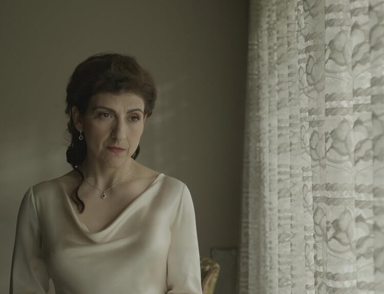 Karina Gidi como Rosario Castellanos (1925-1974), en Los adioses, de Natalia Beristáin, 2017.