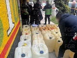 FGR aseguro 45 bidones que contenían hidrocarburo tras cateo en la alcaldía Gustavo A. Madero.