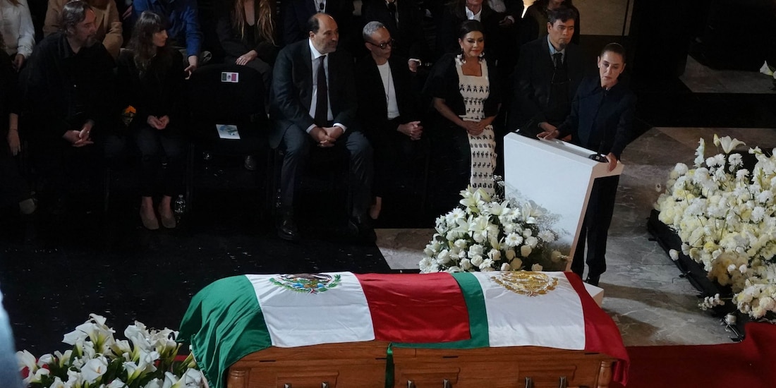 Claudia Sheinbaum, presidenta de México, durante el homenaje Cuauhtémoc Cárdenas