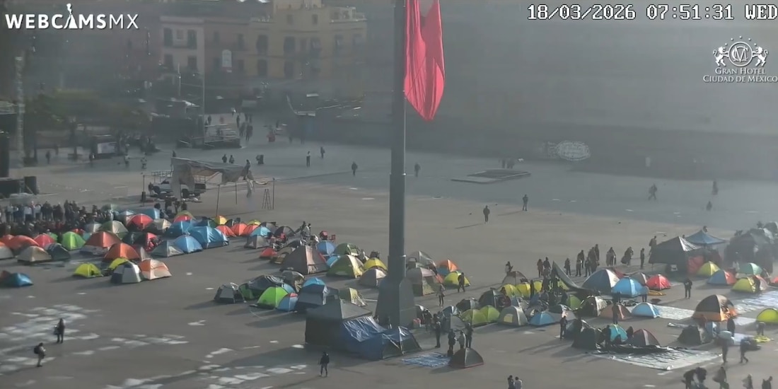 Imagen del Zócalo esta mañana.