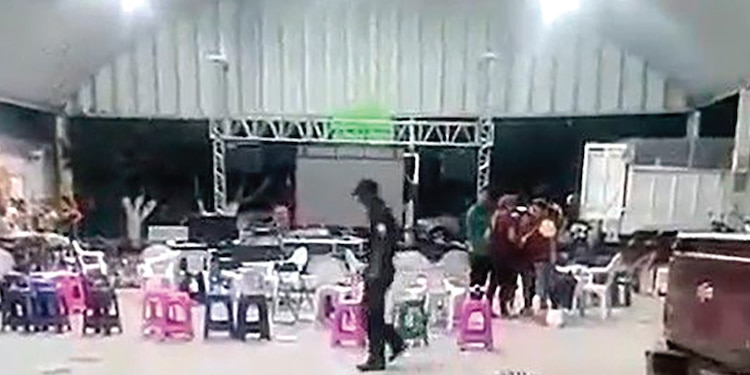 En la cancha techada del barrio de Rancho Nuevo en Yautepec se desató el 30 de junio el tiroteo.