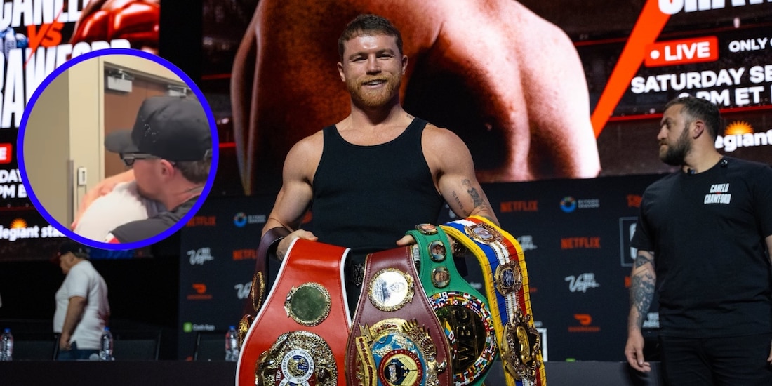 El 'Canelo' Álvarez le deseó suerte a Jaime Munguía antes de su combate contra el 'Toro' Reséndiz.